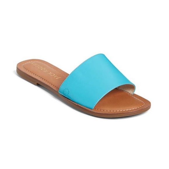Jack Rodgers Milky Blue Sabrina Leather Slide Women’s Size 9.5 - Picture 1 of 7
